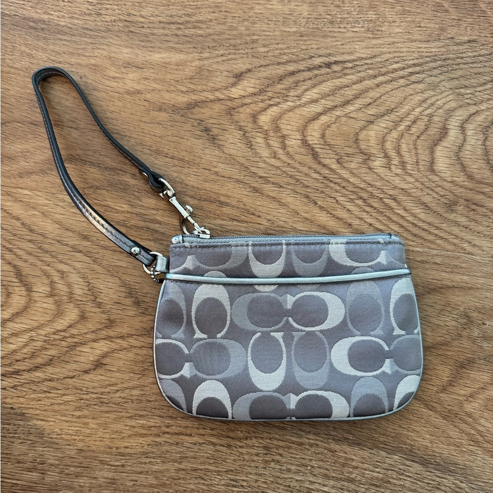 Coach Gray Wristlet Vintage Authentic